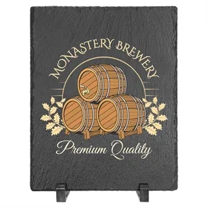 7" x 9" Rectangle Slate Decor with Plastic Feet