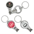 Round Nail Clipper With Bottle Opener Keyring | https://www.bestnamebadges.com