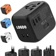 Universal Travel Adapter With USB C Charging Ports | https://www.bestnamebadges.com