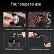 Manual Coffee Grinder Handheld Bean Mill Adjustable | https://www.bestnamebadges.com