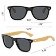 Custom Bamboo Arm Retro Sunglasses UV Protection And Case | https://www.bestnamebadges.com