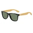 Custom Bamboo Arm Retro Sunglasses UV Protection And Case | https://www.bestnamebadges.com