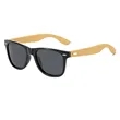 Custom Bamboo Arm Retro Sunglasses UV Protection And Case | https://www.bestnamebadges.com