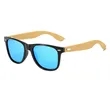 Custom Bamboo Arm Retro Sunglasses UV Protection And Case | https://www.bestnamebadges.com