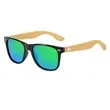 Custom Bamboo Arm Retro Sunglasses UV Protection And Case | https://www.bestnamebadges.com