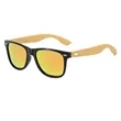 Custom Bamboo Arm Retro Sunglasses UV Protection And Case | https://www.bestnamebadges.com