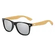 Custom Bamboo Arm Retro Sunglasses UV Protection And Case | https://www.bestnamebadges.com