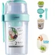 Salad Cup Container for Picnic Lunch Portable Spoon | https://www.bestnamebadges.com