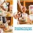 Salad Cup Container for Picnic Lunch Portable Spoon | https://www.bestnamebadges.com