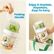 Salad Cup Container for Picnic Lunch Portable Spoon | https://www.bestnamebadges.com