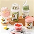 Salad Cup Container for Picnic Lunch Portable Spoon | https://www.bestnamebadges.com
