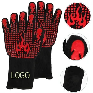 Insulated Gloves Oven Mitts Silicone BBQ | https://www.bestnamebadges.com