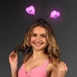 Pink heart light-up head boppers | https://www.bestnamebadges.com