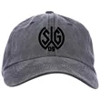 Washed Cotton Unconstructed Cap w/ Custom Logo 6 Panel Hat | https://www.bestnamebadges.com