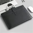 Faux Leather Document Bag With Handle For Office And Events | https://www.bestnamebadges.com