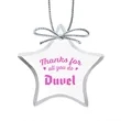 Starfire Ornament - Star Imprinted | https://www.bestnamebadges.com