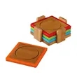 Bamboo and Silicone Coaster Set | https://www.bestnamebadges.com
