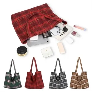 Vintage Checkered Hundred Shoulder Cloth Bag | https://www.bestnamebadges.com