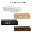 Wooden Digital Alarm Clock with Wireless Charging | https://www.bestnamebadges.com