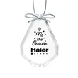 Optical Ornament - Teardrop Imprinted | https://www.bestnamebadges.com