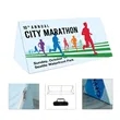 DisplaySplash Triangular Fabric Floor Sign - 78" W x 39" H | https://www.bestnamebadges.com