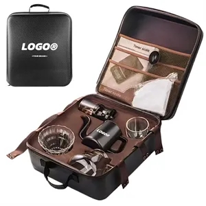 Portable Pour Over Coffee Kit Cups Travel Case Tool