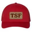 Richardson Mesh Snapback Hat w/Leather Patch or Embroidery | https://www.bestnamebadges.com