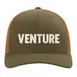 Richardson Mesh Snapback Hat w/Leather Patch or Embroidery | https://www.bestnamebadges.com