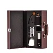 Luxury Leather Box Pour Over Coffee Gift Set | https://www.bestnamebadges.com