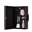 Luxury Leather Box Pour Over Coffee Gift Set | https://www.bestnamebadges.com