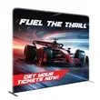 DisplaySplash Tension Fabric Display - 8' W x 7.5' H | https://www.bestnamebadges.com