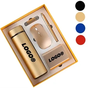 Business Gift Set Bottle Wireless Mouse Pen USB Drive
