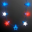 Red, White & Blue Stars String Lights Necklace | https://www.bestnamebadges.com