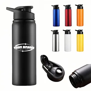 23Oz Thermal Aluminum Sport Water Bottle With Wide Mouth Lid | https://www.bestnamebadges.com
