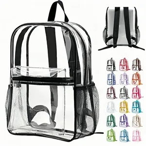 Clear Waterproof Backpack With Multiple Compartments