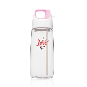 27 oz. Accent Cube Water Bottles with Straw | https://www.bestnamebadges.com