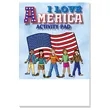 I Love America Activity Pad | https://www.bestnamebadges.com