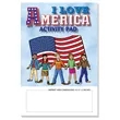 I Love America Activity Pad | https://www.bestnamebadges.com