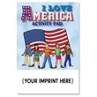 I Love America Activity Pad | https://www.bestnamebadges.com