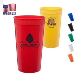 32 oz. USA Made Large Stadium Cup w/ Custom Imprint | https://www.bestnamebadges.com