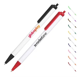 Click Action Plastic Ballpoint Pens | https://www.bestnamebadges.com