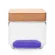 27 oz. Wooden Top Glass Candy Jars | https://www.bestnamebadges.com
