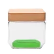 27 oz. Wooden Top Glass Candy Jars | https://www.bestnamebadges.com