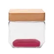 27 oz. Wooden Top Glass Candy Jars | https://www.bestnamebadges.com