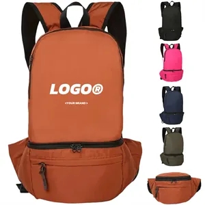 Lightweight Custom Backpack With Zipper Pocket Travel Bag