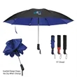 46" Arc Two-Tone rPET Inversion Umbrella | https://www.bestnamebadges.com