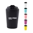 12oz. Reusable Coffee Mug With Lid Travel Plastic Cup | https://www.bestnamebadges.com