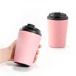 12oz. Reusable Coffee Mug With Lid Travel Plastic Cup | https://www.bestnamebadges.com