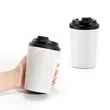 12oz. Reusable Coffee Mug With Lid Travel Plastic Cup | https://www.bestnamebadges.com