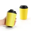 12oz. Reusable Coffee Mug With Lid Travel Plastic Cup | https://www.bestnamebadges.com